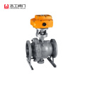 Electric trunnion mounted 2pc ball valve WCB